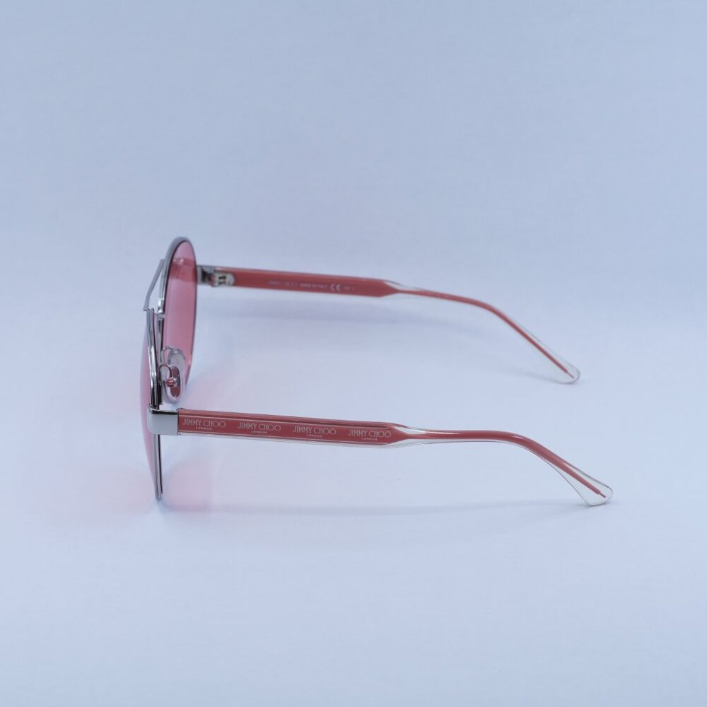 🕶️ New Jimmy Choo YANN/S 010 UR Sunglasses - Shiny Palladium with Pink Frame - Picture 8 of 11